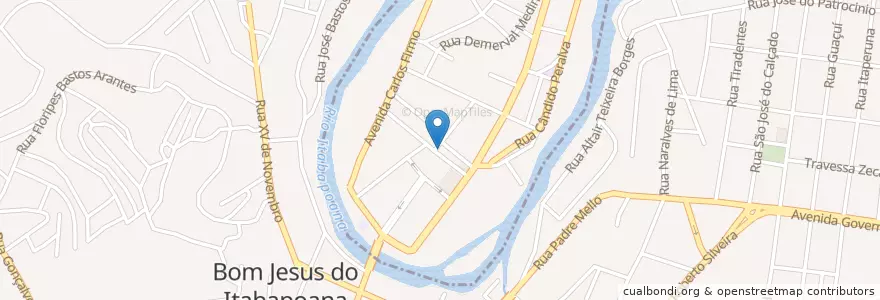 Mapa de ubicacion de Sicoob en Brasilien, Südosten, Rio De Janeiro, Região Geográfica Intermediária De Campos Dos Goytacazes, Região Geográfica Imediata De Itaperuna, Bom Jesus Do Itabapoana.