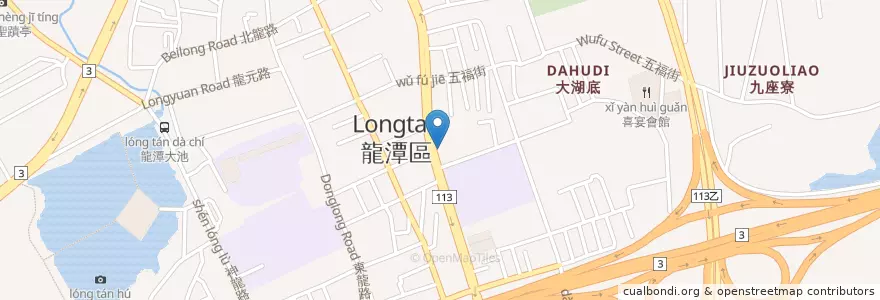Mapa de ubicacion de 聯邦商業銀行 en 타이완, 타오위안 시, 룽탄 구.