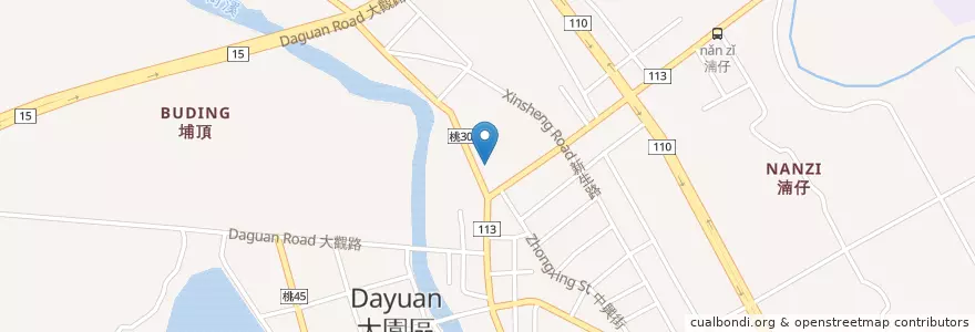 Mapa de ubicacion de 永豐商業銀行 en Taiwan, 桃園市, 大園區.