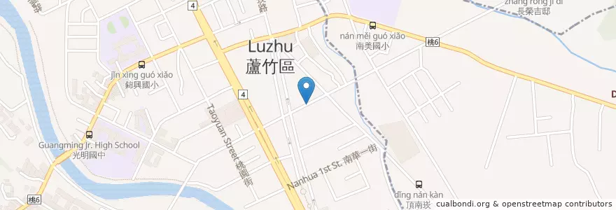 Mapa de ubicacion de 台北富邦商業銀行 en Taiwan, Taoyuan, Luzhu.