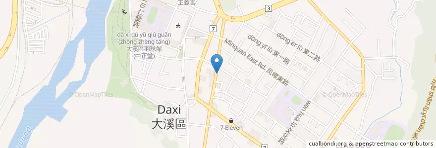 Mapa de ubicacion de 華南商業銀行 en Taiwan, Taoyuan, Daxi District.