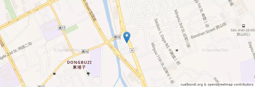 Mapa de ubicacion de 臺灣中小企業銀行 en 臺灣, 桃園市, 桃園區.