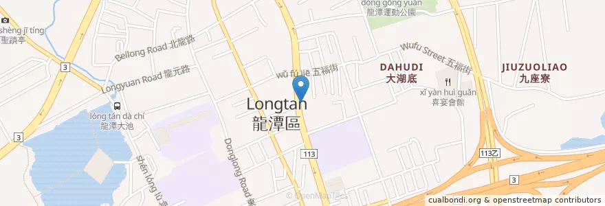 Mapa de ubicacion de 安泰商業銀行 en Taiwan, Taoyuan, Longtan District.