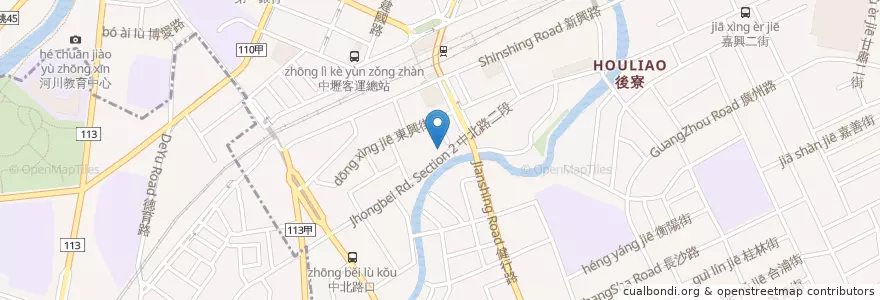 Mapa de ubicacion de 台北富邦商業銀行 en 臺灣, 桃園市, 中壢區.