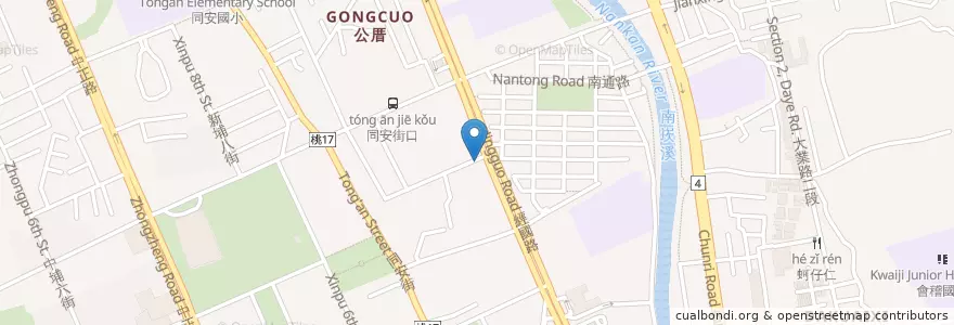 Mapa de ubicacion de 板信商業銀行 en 臺灣, 桃園市, 桃園區.