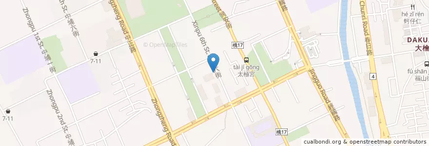 Mapa de ubicacion de 玉山商業銀行 en Taiwán, Taoyuan, 桃園區.