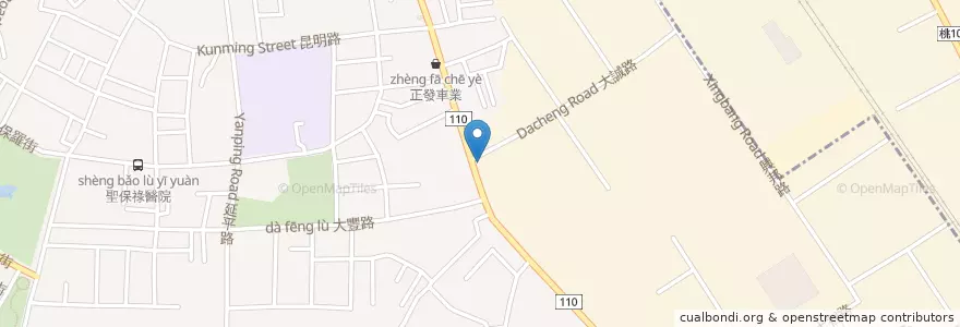 Mapa de ubicacion de 聯邦商業銀行 en تايوان, تاو يوان, 桃園區.