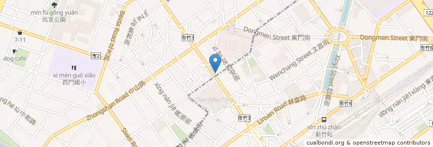 Mapa de ubicacion de J&G Fried Chicken en 台湾, 台湾省, 新竹市.