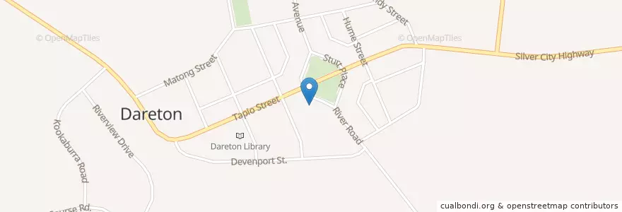 Mapa de ubicacion de Dareton Police Station en オーストラリア, ニューサウスウェールズ.