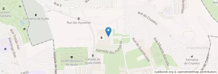Mapa de ubicacion de Biblioteca da Ajuda en 포르투갈, Área Metropolitana De Lisboa, Lisboa, Grande Lisboa, 리스본, Ajuda.