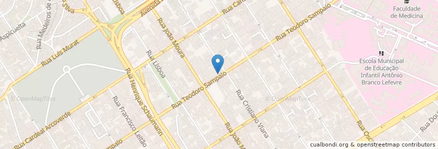 Mapa de ubicacion de Bar & Lanches Pitameida en ブラジル, 南東部地域, サンパウロ, Região Geográfica Intermediária De São Paulo, Região Metropolitana De São Paulo, Região Imediata De São Paulo, サンパウロ.