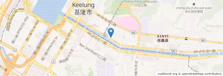 Mapa de ubicacion de 合作金庫商業銀行 en Tayvan, 臺灣省, 基隆市, 仁愛區.