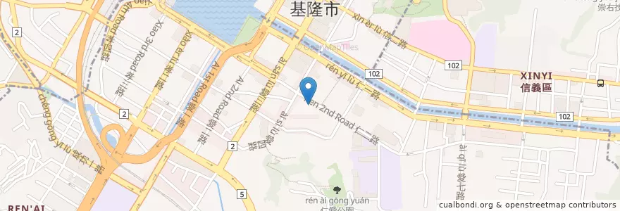 Mapa de ubicacion de 上海商業儲蓄銀行 en Taiwan, 臺灣省, 基隆市, 仁愛區.