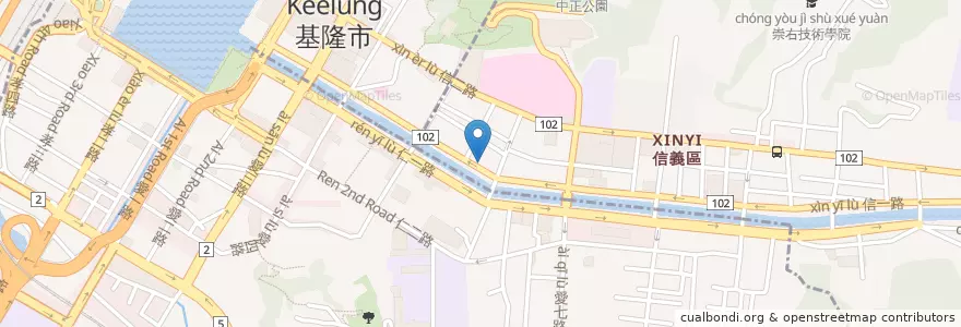 Mapa de ubicacion de 花旗(台灣)商業銀行 en Taiwán, Provincia De Taiwán, 基隆市, 仁愛區.