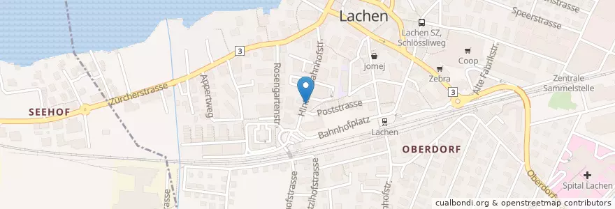 Mapa de ubicacion de Thai Kitchen en Schweiz/Suisse/Svizzera/Svizra, Schwyz, March, Lachen.