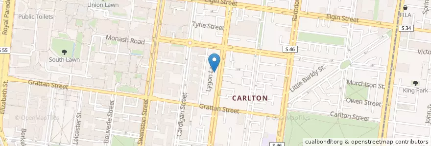 Mapa de ubicacion de La Parisienne Patés en Australie, Victoria, City Of Melbourne.