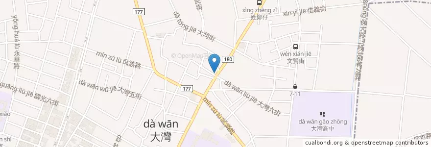 Mapa de ubicacion de 名記排骨 en 台湾, 台南市, 永康区.