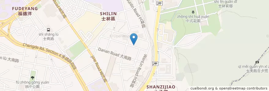 Mapa de ubicacion de 老虎堂 en 臺灣, 新北市, 臺北市, 士林區.