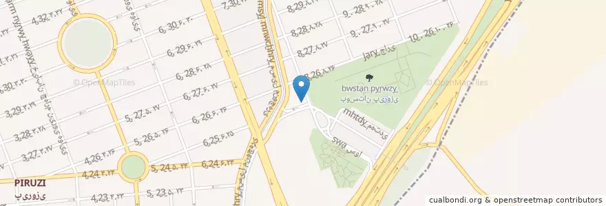Mapa de ubicacion de مسجد بقیة الله اعظم en ایران, استان تهران, شهرستان تهران, تهران, بخش مرکزی شهرستان تهران.