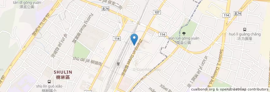 Mapa de ubicacion de 板信商業銀行 en Taiwan, 新北市, 樹林區.