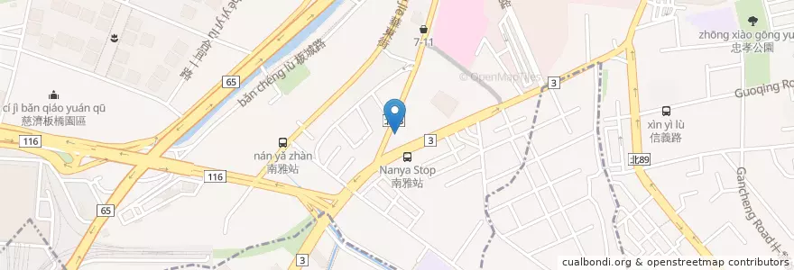 Mapa de ubicacion de 合作金庫商業銀行 en Taiwan, 新北市, 板橋區.
