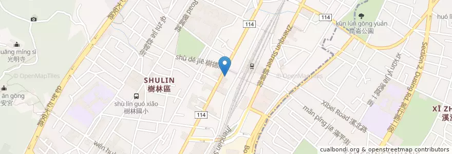 Mapa de ubicacion de 元大商業銀行 en Тайвань, Новый Тайбэй, 樹林區.