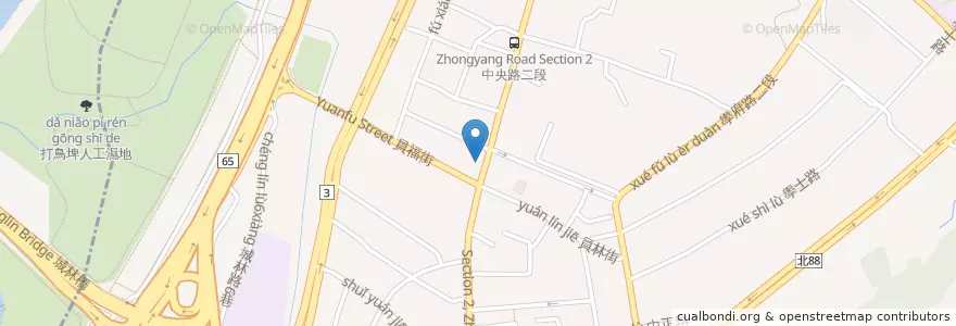 Mapa de ubicacion de 合作金庫商業銀行 en Taïwan, Nouveau Taipei, 土城區.