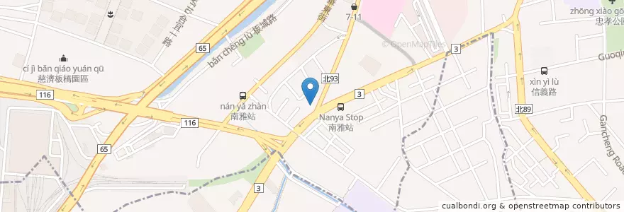 Mapa de ubicacion de 高雄銀行 en Taiwan, New Taipei, Banqiao District.