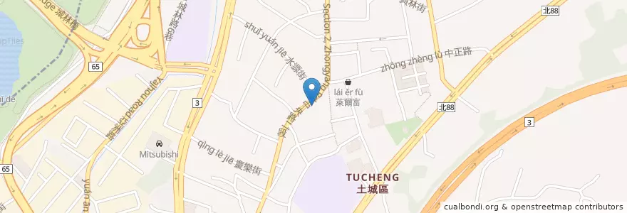 Mapa de ubicacion de 國泰世華商業銀行 en تايوان, تايبيه الجديدة, 土城區.
