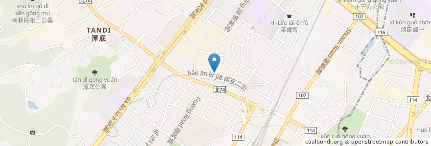 Mapa de ubicacion de 臺灣土地銀行 en 臺灣, 新北市, 樹林區.