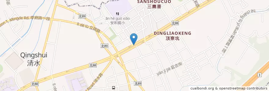 Mapa de ubicacion de 第一商業銀行 en 台湾, 新北市, 土城区.