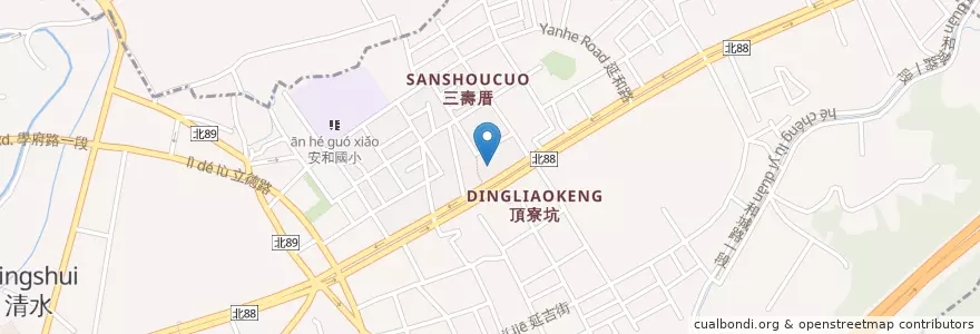 Mapa de ubicacion de 凱基商業銀行 en تایوان, 新北市, 土城區.