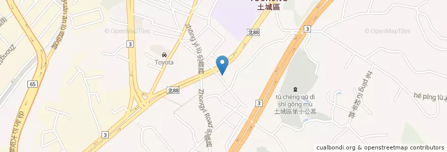 Mapa de ubicacion de 華南商業銀行 en تايوان, تايبيه الجديدة, 土城區.