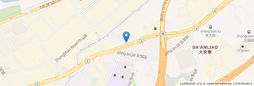 Mapa de ubicacion de 第一商業銀行 en تايوان, تايبيه الجديدة, 土城區.