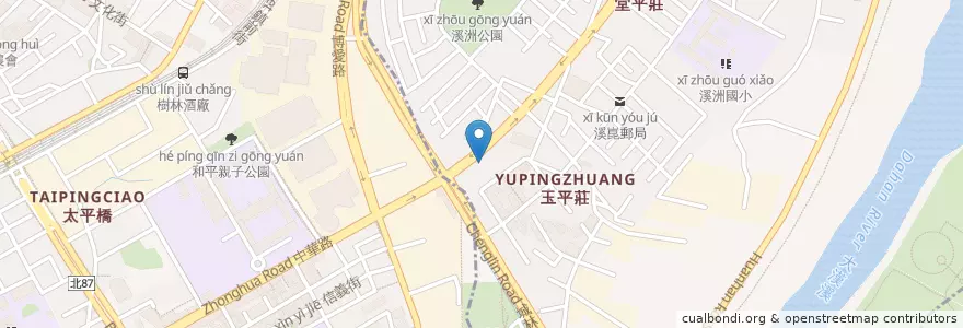 Mapa de ubicacion de 陽信商業銀行 en 台湾, 新北市, 樹林区.