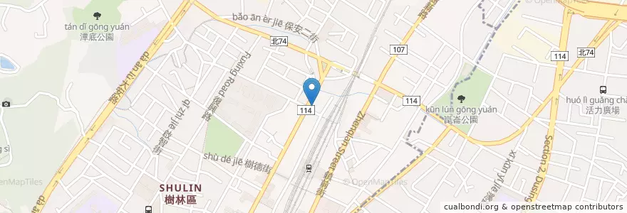 Mapa de ubicacion de 第一商業銀行 en 台湾, 新北市, 樹林区.