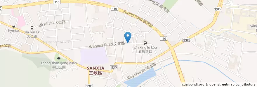 Mapa de ubicacion de 彰化商業銀行 en تايوان, تايبيه الجديدة, 三峽區.