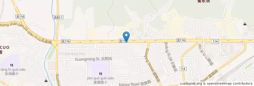Mapa de ubicacion de 合作金庫商業銀行 en Taiwan, 新北市, 鶯歌區.