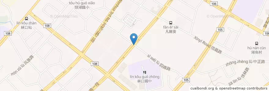 Mapa de ubicacion de 第一商業銀行 en Taiwán, Nuevo Taipéi, 林口區.