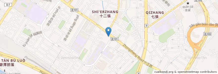 Mapa de ubicacion de 合作金庫商業銀行 en Tayvan, 新北市, 新店區.