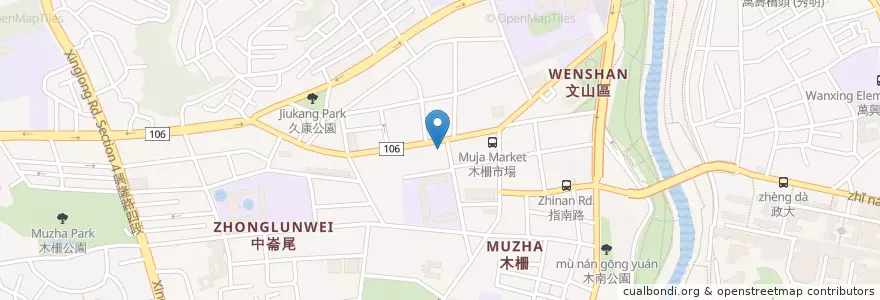 Mapa de ubicacion de 陽信商業銀行 en Taiwan, Nuova Taipei, Taipei, 文山區.