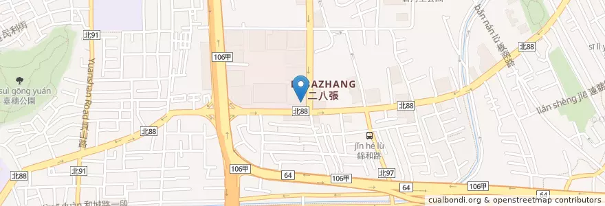 Mapa de ubicacion de 高雄銀行 en Taiwan, New Taipei, Zhonghe District.