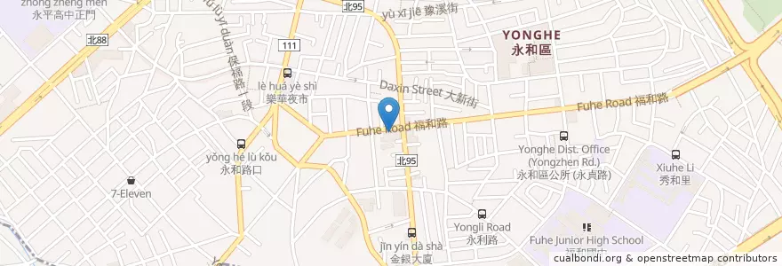 Mapa de ubicacion de 上海商業儲蓄銀行永和分行 en Tayvan, 新北市, 永和區.