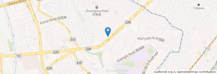 Mapa de ubicacion de 兆豐國際商業銀行 en Taiwan, Nuova Taipei, Džonghė, Yonghe.