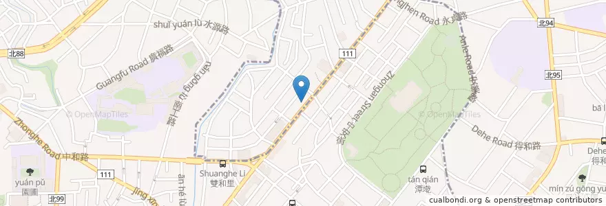 Mapa de ubicacion de 玉山商業銀行 en Tayvan, 新北市, 中和區, 永和區.