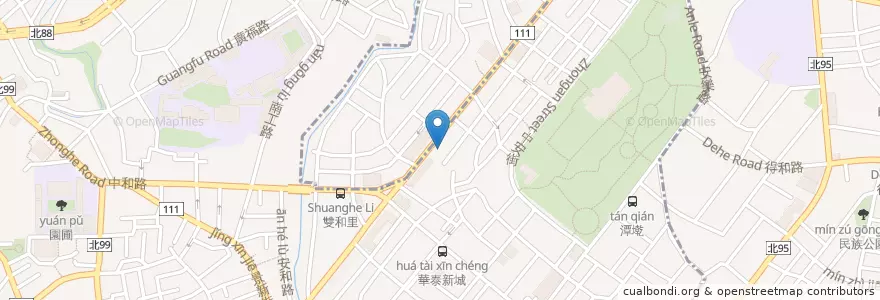 Mapa de ubicacion de 華泰商業銀行 en Taiwan, New Taipei, Zhonghe District, Yonghe District.