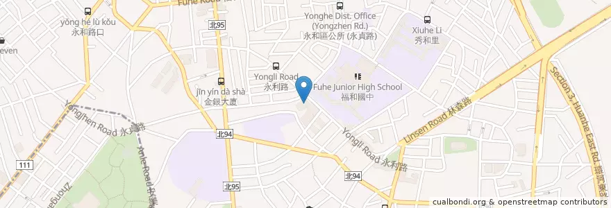 Mapa de ubicacion de 板信商業銀行 en Taïwan, Nouveau Taipei, 永和區.
