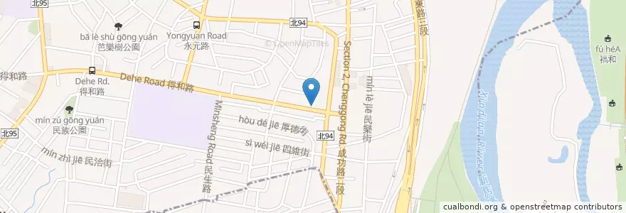 Mapa de ubicacion de 台北富邦商業銀行 en 타이완, 신베이 시, 융허 구.