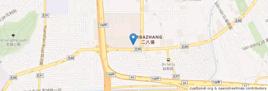 Mapa de ubicacion de 合作金庫商業銀行 en Taiwan, 新北市, 中和區.
