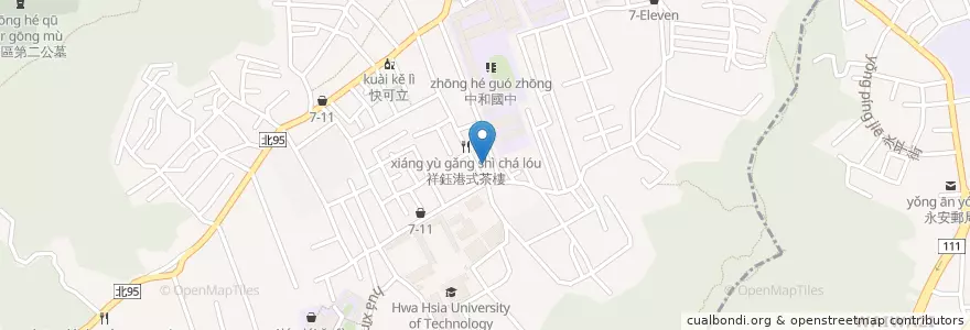 Mapa de ubicacion de 陽信商業銀行 en تایوان, 新北市, 中和區.